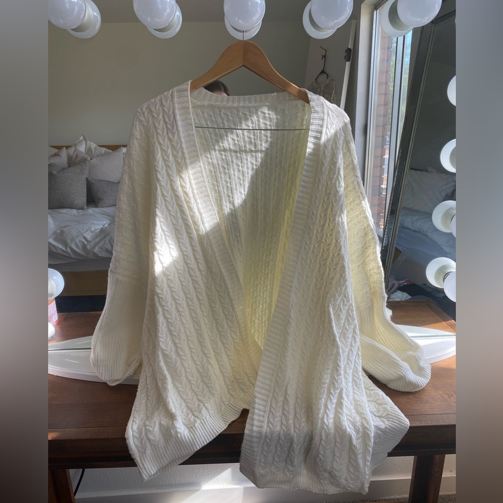 White cardigan